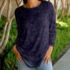 Lily | Purple & Navy Floral Long-Sleeve Tunic - Women & Plus