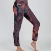 Lily | Purple & Rust Abstract Pocket Leggings - Women