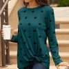 Lily | Teal & Black Dot Long-Sleeve Tunic - Women