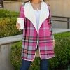 Lily | Pink & Aqua Plaid Sherpa-Lined Jacket - Women