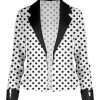 Lily | White & Black Polka Dot Blazer - Plus