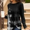 Lily | Black & White Faded Stripe Tunic Long-Sleeve Tunic - Women & Plus