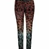 Lily | Teal & Rust Abstract Velvet Pants - Women