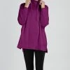 Lily | Purple Cowl Neck Pullover - Plus