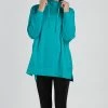 Lily | Turquoise Cowl Neck Sweatshirt - Women