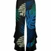 Lily | Green & Blue Tropical Leaves Ruffle Palazzo Pants - Women