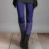 Lily | Navy & White Polka Dot Leggings - Women