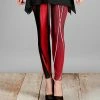 Lily | Black & Red Abstract Leggings - Women