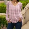 Lily | Rose & White V-Neck Long-Sleeve Tunic - Women