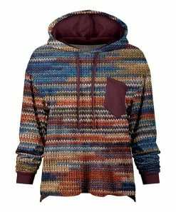 Lily | Rust & Blue Stripe Hoodie - Women