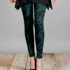 Lily | Teal & Black Heart Leggings - Women