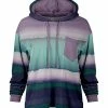 Lily | Purple & Teal Stripe Hoodie - Women