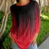 Lily | Red & Black Abstract Long-Sleeve Tunic - Women & Plus