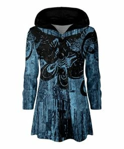 Lily | Black & Blue Floral Velvet Cardigan - Plus