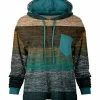 Lily | Teal & Brown Stripe Hoodie - Women