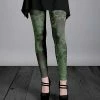 Lily | Green & Olive Floral Leggings - Plus