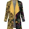 Lily | Gold & Black Velvet Open Pocket Cardigan - Women