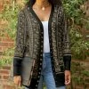 Lily | Black & Brown Geometric Cardigan - Women & Plus