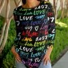 Lily | Black & Red Multicolor 'Love' Long-Sleeve Tunic - Women & Plus