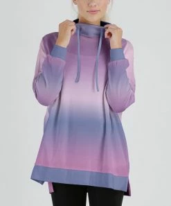 Lily | Rose & Lavender Ombré Cowl-Neck Pullover - Women