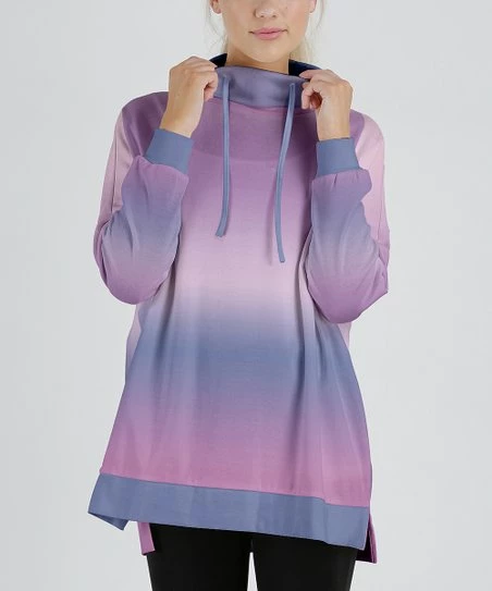 Lily | Rose & Lavender Ombré Cowl-Neck Pullover - Women 1 Lily | Rose & Lavender Ombré Cowl-Neck Pullover - Women