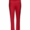 Lily | Red Wide-Waistband Leggings - Women