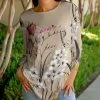 Lily | Beige & Pink Floral Long-Sleeve Tunic - Plus