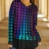 Lily | Black & Purple Abstract Layered Long-Sleeve Tunic - Women