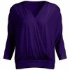 Lily | Purple V-Neck Surplice Top - Plus