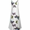 Lily | White & Black Butterfly V-Neck Maxi Dress - Women