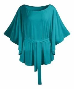 Lily | Turquoise Waist-Tie Tunic - Women