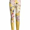 Lily | Yellow & Pink Floral Leggings - Plus