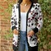 Lily | White & Black Heart Cardigan - Women & Plus