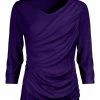 Lily | Purple Wrap-Front Tunic - Plus