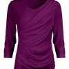 Lily | Plum Wrap-Front Tunic - Women & Plus