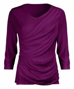 Lily | Plum Wrap-Front Tunic - Women & Plus