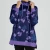 Lily | Navy & Purple Floral Hi-Low Cowl Neck Sweatshirt - Plus