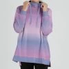Lily | Rose & Lavender Ombré Hi-Low Cowl Neck Sweatshirt - Plus
