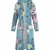 Lily | Blue & Mint Floral Hooded Duster - Women