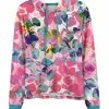 Lily | Pink & Blue Floral Pocket Hoodie - Women