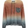 Lily | Rust & Black Heather Ombré Pocket Hoodie - Plus