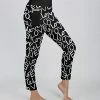 Lily | Black & White 'Love' Script Pocket Leggings - Women