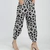 Lily | Gray & Black Leopard Pocket Joggers - Women