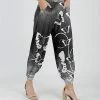 Lily | Gray & White Butterfly Floral Pocket Joggers - Women