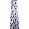 Lily | Navy & White Floral Sleeveless Maxi Dress - Women