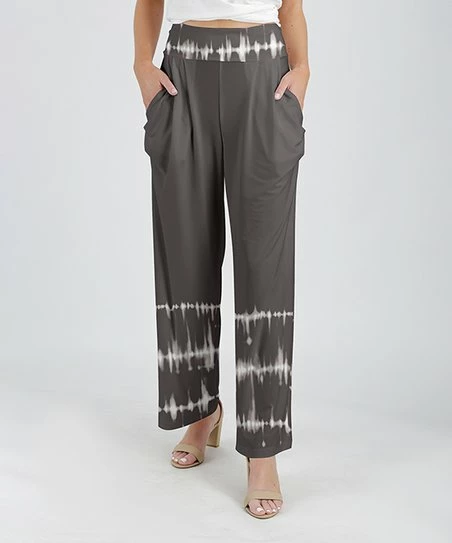 Lily | Mocha & White Tie-Dye Pocket Lounge Pants - Plus 1 Lily | Mocha & White Tie-Dye Pocket Lounge Pants - Plus