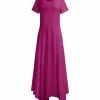 Lily | Fuchsia Handkerchief Maxi Dress - Plus
