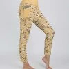 Lily | Yellow & White Floral High-Waist Pocket Leggings - Women