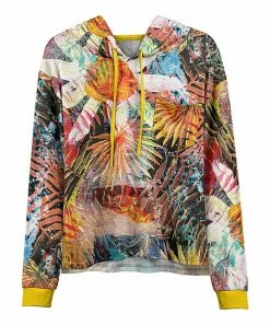 Lily | Yellow & Orange Floral Jungle Pocket Hoodie - Women