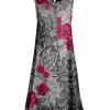 Lily | Gray & Pink Mandala Sleeveless Swing Dress - Women